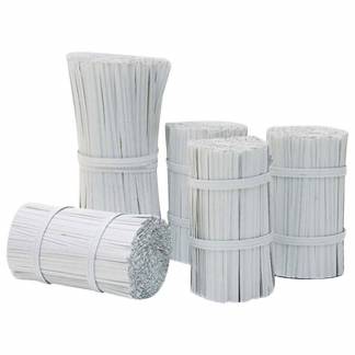 Plastclips, 50, metal, hvid pakke a 1000 stk, Gun clips