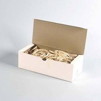 Gummib&aring;nd, 120 x 5 mm, gummi, hvid rullev&aelig;gt: 0.50 kg, pakke med 500 g