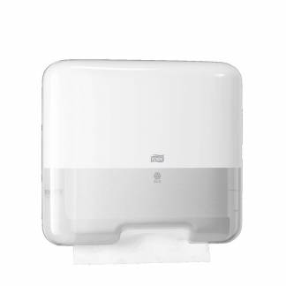 Papirh&aring;ndkl&aelig;de dispenser, Tork, H3 Mini - V-fold og C-fold, hvid