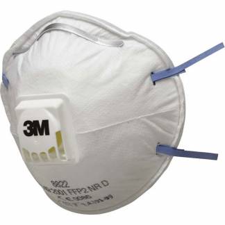Masker/respirator, FFP2 with valvo 3M Non-woven, hvid, pakke a 10 stk