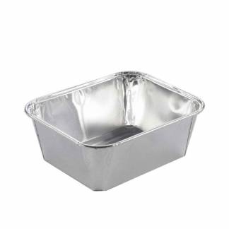 Foliebakke, Plus Pack, 1-Compartments Rektangul&aelig;r kapacitet 340ml,118x98x43mm aluminium, aluminium, pakke a 100 stk F&oslash;devaregodkendt
