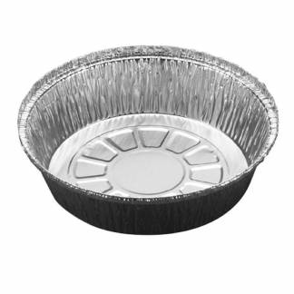 Foliebakke, Plus Pack, Rund, &Oslash; 181 h&oslash;jde 43 aluminium, aluminium, pakke a 100 stk 1-Compartments F&oslash;devaregodkendt