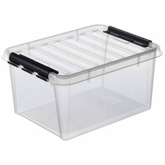 Plastkasse SmartStore, Classic transparent, 15L med l&aring;g , 400mm x 300mm x 190mm