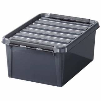 Plastkasse SmartStore, Colour, gr&aring; 15L med l&aring;g , 400mm x 300mm x 190mm