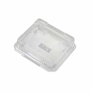 Plastbakke, m/h&aelig;ngslet l&aring;g,203x190x62mm PET, transparent, karton a 350 stk F&oslash;devaregodkendt