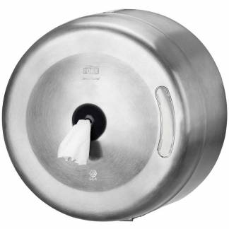 Toiletpapirdispenser ark, Tork T8 SmartOne  Steel, rustfrit st&aring;l 269mmx156mm x 269mm