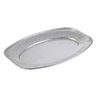Cateringfad, Plus Pack, Oval 430 x 287 x 26 mm, aluminium, aluminium Medium, pakke a 10 stk F&oslash;devaregodkendt