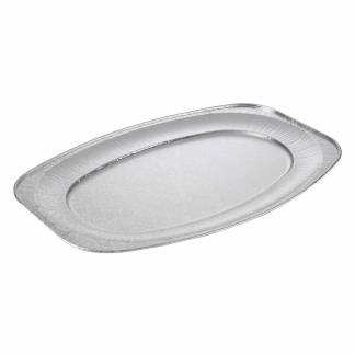 Cateringfad, Plus Pack, Oval 548 x 359 x 22 mm, aluminium, aluminium Large, pakke a 10 stk F&oslash;devaregodkendt