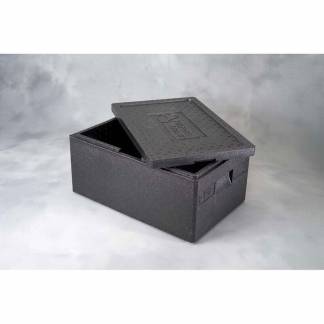 Termo skumkasse, 1/1GN, Rektangul&aelig;r,595 x390x280mm Expanded polypropylene (EPP), sort 1 stk F&oslash;devaregodkendt