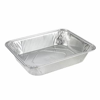 Gastrobakke, Plus Pack, 1/2GN 1-Compartments, Rektangul&aelig;r kapacitet 3600ml,324x263x60mm aluminium, aluminium, pakke a 100 stk F&oslash;devaregodkendt