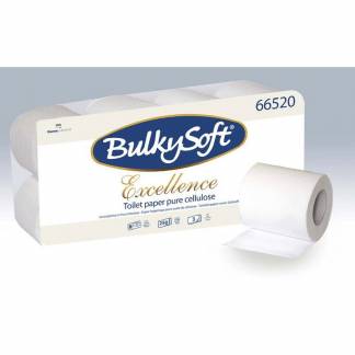 Toiletpapir, BulkySoft, Excellence 3 lag, tissue, hvid 95mm x 29.00m, kasse a 72 ruller