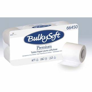 Toiletpapir, BulkySoft, Premium, 2 lag tissue, hvid 95mm x 30.00m, kasse a 96 ruller