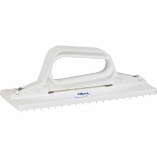 Skurenylon holder, Vikan, med h&aring;ndtag hvid 95mmx230mm