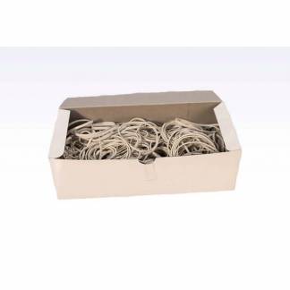 Gummib&aring;nd, 100 mm x 5 mm, gummi, hvid rullev&aelig;gt: 0.50 kg, pakke med 500 g