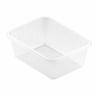 Plastbakke, Duni Fixpack kapacitet 500ml,146x110x54mm pp, transparent, karton a 500 stk F&oslash;devaregodkendt