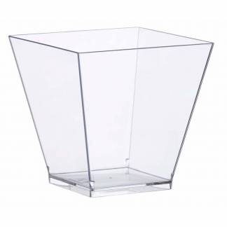 Dessertb&aelig;ger, Kova kapacitet 220ml,72x72x72mm PS, transparent, karton a 400 stk F&oslash;devaregodkendt