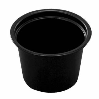 Dressingb&aelig;ger, Rund, &Oslash; 44, h&oslash;jde 30 pp, sort, Portion Cup 1 oz pakke a 250 stk F&oslash;devaregodkendt