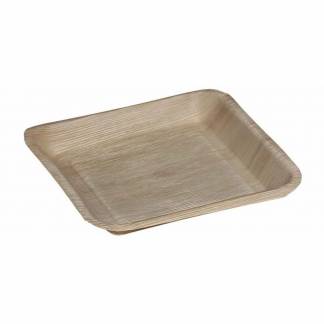 Tallerkner, Firkantet, 240 x 240 mm, tr&aelig; tr&aelig;, pakke a 100 stk, F&oslash;devaregodkendt