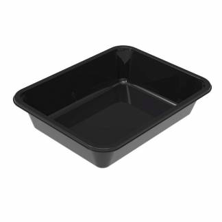 Plastbakke, F&aelig;rch, C 2227-1D, 1-rums Rektangul&aelig;r kapacitet 1415ml,178x227x49mm PET, sort, karton a 360 stk F&oslash;devaregodkendt