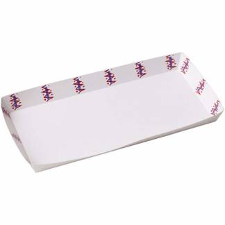 P&oslash;lsebakke,200x90x20mm Pap, hvid, pakke a 100 stk F&oslash;devaregodkendt