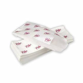 Fransk hotdog pose, 30 x 70 x 180 mm flat bag, Papir, hvid, pakke a 1000 stk palle a 105 pakker, palle a 105 kartoner F&oslash;devaregodkendt