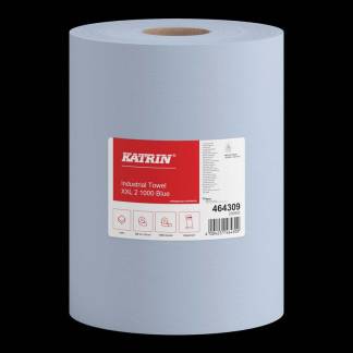 Industriaft&oslash;ring rulle, Katrin, XXL 2 lag, bl&aring; 380mm x 360.00m, 18g/m2 kasse a 2 ruller