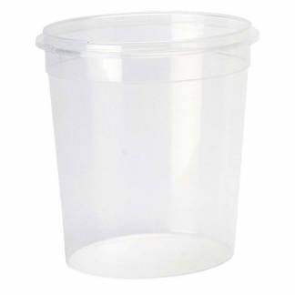 Plastb&oslash;tte, Handy-lock, Rund, &Oslash; 118 h&oslash;jde 144 pp, transparent, &aelig;ske a 180 s&aelig;t F&oslash;devaregodkendt