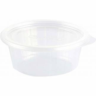 Plastbakke, Duni Fixpack, Rund, &Oslash; 112 h&oslash;jde 40 pp, transparent, karton a 700 stk F&oslash;devaregodkendt