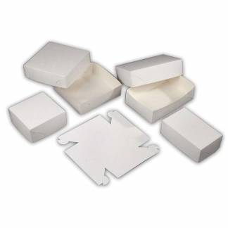 Kage&aelig;ske,199x100x70mm Pap, hvid, Nr. 0, pakke a 250 stk F&oslash;devaregodkendt