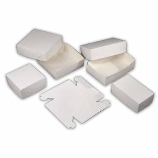 Kage&aelig;ske,380x230x70mm, 330 Pap, hvid, Nr. 5 h&oslash;j, pakke a 250 stk F&oslash;devaregodkendt