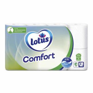 Toiletpapir, Lotus, 3 lag, tissue, hvid 99mm x 18.50m, kasse a 56 ruller