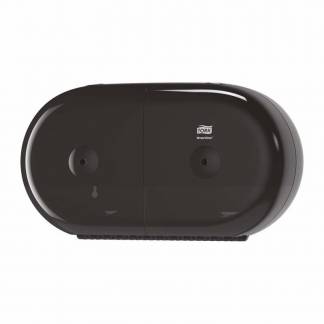 Toiletpapirdispenser ark, Tork T9 Mini Twin, sort 398mmx156mm x 221mm