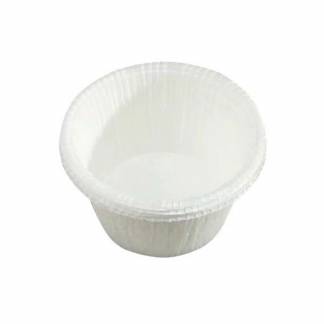 Muffin form, Rund, h&oslash;jde 35 mm indvendig diameter 50.0 mm Pergamentpapir, hvid, pakke a 200 stk W/Edge, F&oslash;devaregodkendt