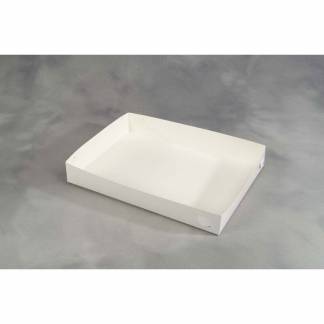 Sandwich box,445x320x65mm Pap, hvid, pakke a 100 stk F&oslash;devaregodkendt