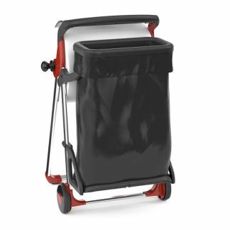 Affaldsspand, Tork, W1 Kombi gulvstativ Papir/affalds, sort/r&oslash;d