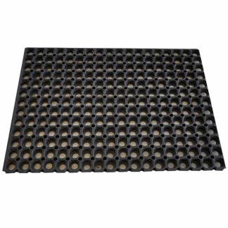D&oslash;rm&aring;tter, Clean Carpet, Outdoor Rubber ring mat, sort 800mmx1200mm x 22mm