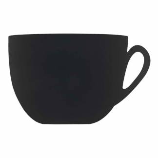 Kridttavle, Securit Silhouette, sort Cup