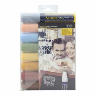 Chalkmarker, Securit, ORIGINAL, 7-15MM assorteret, SMA720-V8-ET, pakke a 8 stk