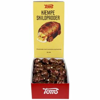Chokolade, Toms, K&aelig;mpeskildpadder pakke med 65 stk
