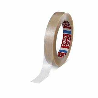 Pakketape, TESA 4124, 19 mm x 66.00 m 65 &micro;m, kernediameter: 76 mm, Rulle, PVC Solvent, transparent, kasse a 16 ruller palle a 3840 ruller