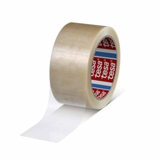 Pakketape, TESA 4120, 50 mm x 66.00 m kernediameter: 76 mm, Rulle, PVC Naturgummi, no noise, transparent pakke a 6 ruller, kasse a 36 ruller palle a 2376 ruller