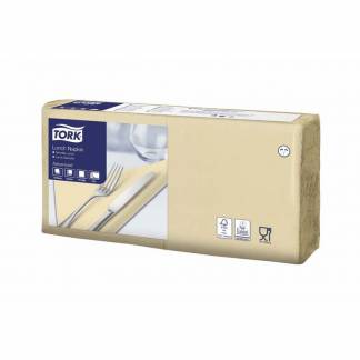 Frokostservietter, Tork, Advanced 1/4-fold, 3 lag, beige 326mmx330mm, 16g/m2, karton a 1500 stk FSC Mix Credit