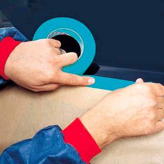 Afd&aelig;kningstape, 3M 3434, 24 mm x 50.00 m samlet tykkelse 180 &micro;m kernediameter: 76 mm, Rulle, Papir Naturgummi, blue, kasse a 9 ruller palle a 1728 ruller