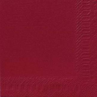 Middagsserviet, Duni, Ecoecho, 3 lag tissue, r&oslash;d 400mmx400mm, karton a 1000 stk