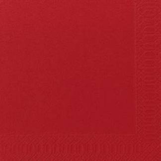 Middagsserviet, Duni, Ecoecho, 3 lag tissue, r&oslash;d 400mmx400mm, karton a 1000 stk