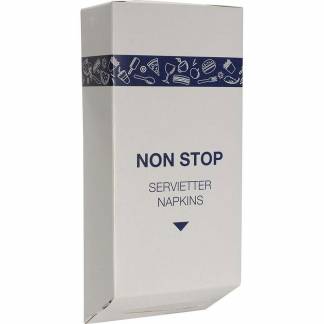 Servietdispenser Non-Stop disp. Foodline, 1 lag, hvid 85mmx210mm, kasse a 12 pakker