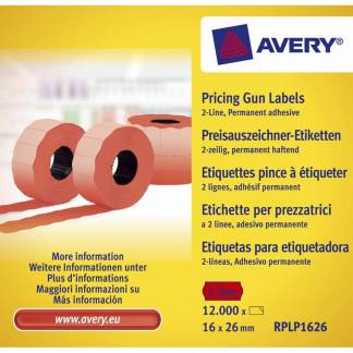 Labels 26x16 G2 fluor red 10-rolls