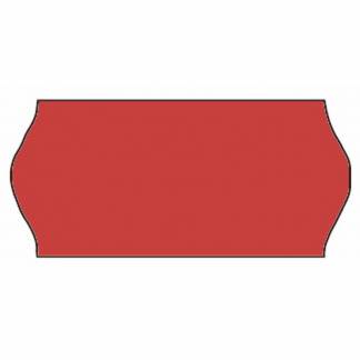 Prisetiket, Meto, Permanent 26x12mm neon r&oslash;d, rulle a 500 etiketter