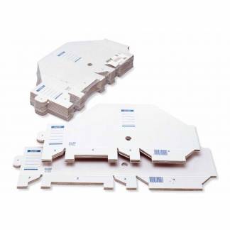 Tidsskiftskassette A4 b&oslash;lgepap hvid