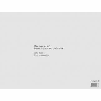 Kasserapport, Mayland, hvid